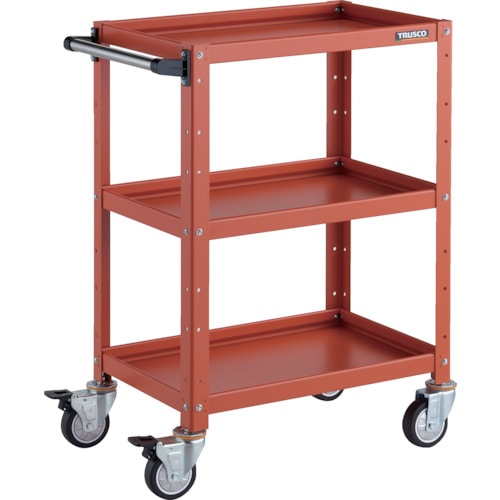 トラスコ中山 TRUSCO ツールワゴン バーディワゴン 600X400XH880 ウレタン車輪 オレンジ(ご注文単位1台)【直送品】
