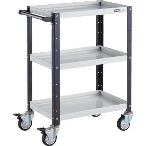 トラスコ中山 TRUSCO ツールワゴン バーディワゴン 600X400XH880 ウレタン車輪 ホワイト/ブラック(ご注文単位1台)【直送品】