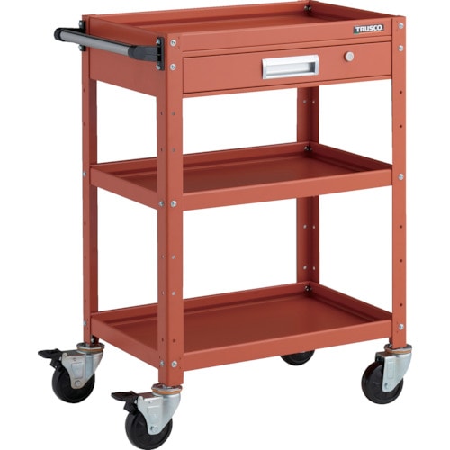トラスコ中山 TRUSCO ツールワゴン バーディワゴン 600X400 引出付 オレンジ(ご注文単位1台)【直送品】
