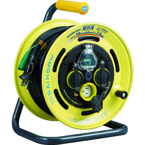 トラスコ中山 ハタヤ レインボーリールブレーカー付 30m アース付（ご注文単位1台）【直送品】