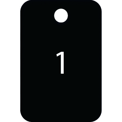 トラスコ中山 OP 番号札 四角 大 番号入り1~25 黒 (25枚入)(ご注文単位1箱)【直送品】