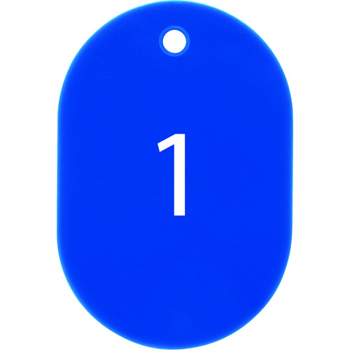 トラスコ中山 OP 番号札 小 番号入り1~25 青 (25枚入)(ご注文単位1箱)【直送品】