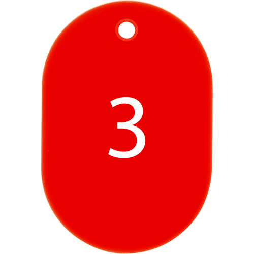 トラスコ中山 OP 番号札 小 番号入り1~25 赤 (25枚入)(ご注文単位1箱)【直送品】