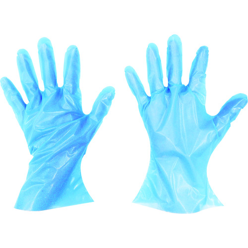 トラスコ中山 東京パック S-HYBRIDグローブマイジャストml ブルー(ご注文単位1箱)【直送品】