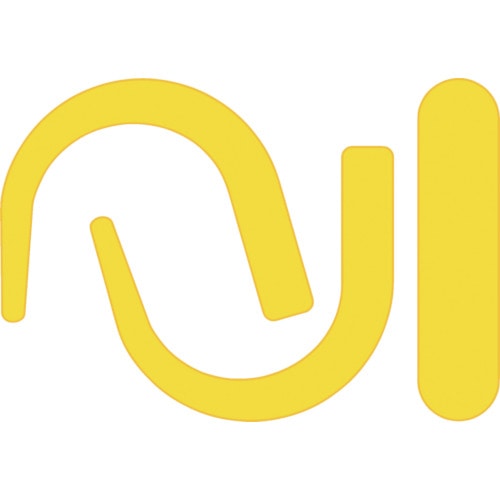 トラスコ中山 つくし 安全帯フック用蛍光シール 蛍光イエロー（ご注文単位1袋）【直送品】