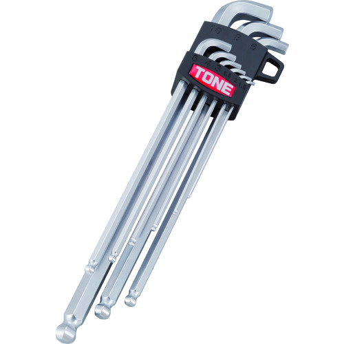トラスコ中山 TONE ボールポイント六角棒レンチセット マスターツール首下ショートロングボールポイントL形レンチセット 9点セット(ご注文単位1セット)【直送品】