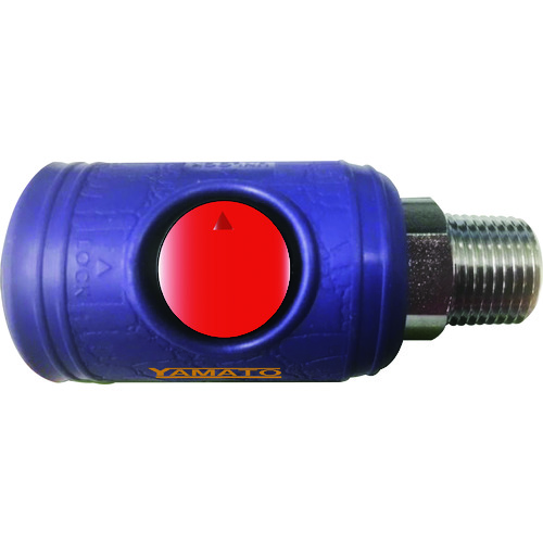 トラスコ中山 ヤマト 金属カップリン ボタン式カップリングソケット BLB23-SM-P 相手側取付サイズRc3/8(ご注文単位1個)【直送品】