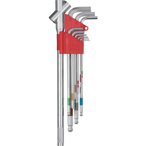 トラスコ中山 ボンダス ハイトルク・ボールポイント・L―レンチセット ハンドル付 セット9本組(1.5-10mm)(ご注文単位1組)【直送品】
