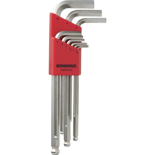 トラスコ中山 ボンダス ボールポイント・L―レンチセット ロング セット9本組(1.5-10mm)(ご注文単位1組)【直送品】