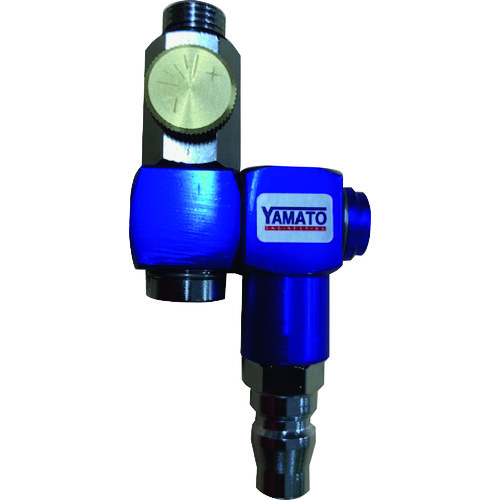 トラスコ中山 ヤマト 金属カップリング 流量調整付きスイベルコネクタプラグ 青 相手側取付サイズG1/4(ご注文単位1個)【直送品】