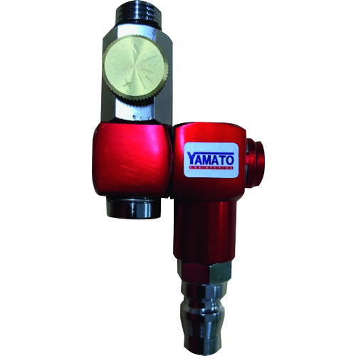 トラスコ中山 ヤマト 金属カップリング 流量調整付きスイベルコネクタプラグ 赤 相手側取付サイズG1/4(ご注文単位1個)【直送品】