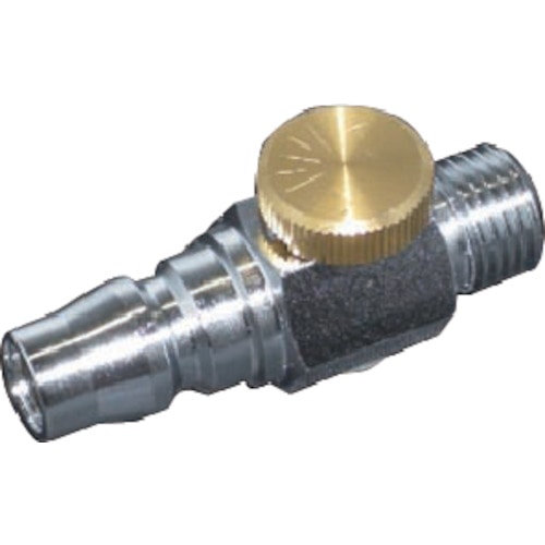 トラスコ中山 ヤマト 金属カップリング 流量調整付カップリングプラグ(めねじ取付用) BLY22-PMFT 相手側取付サイズG1/4(ご注文単位1個)【直送品】