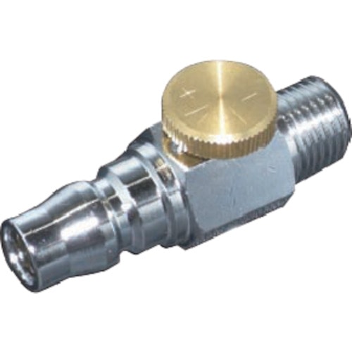 トラスコ中山 ヤマト 金属カップリング 流量調整付カップリングプラグ(めねじ取付用) BLY22-PMT 相手側取付サイズRc1/4(ご注文単位1個)【直送品】