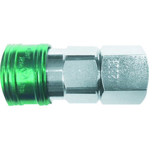 トラスコ中山 ヤマト 金属カップリング BLY-Cシリーズ カラーカップリングソケット(おねじ取付用) グリーン 10個入 相手側取付サイズRc1/4(ご注文単位1個)【直送品】