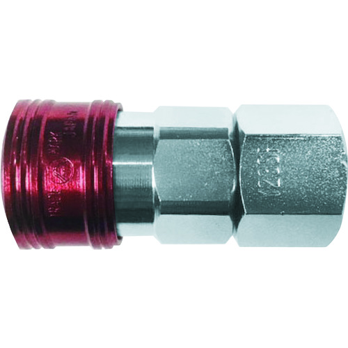 トラスコ中山 ヤマト 金属カップリング BLY-Cシリーズ カラーカップリングソケット(おねじ取付用) レッド 10個入 相手側取付サイズR1/4 137-1848(ご注文単位1個)【直送品】