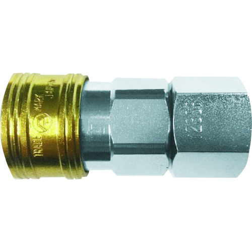 トラスコ中山 ヤマト 金属カップリング BLY-Cシリーズ カラーカップリングソケット(おねじ取付用) イエロー 10個入 相手側取付サイズRc1/4(ご注文単位1個)【直送品】