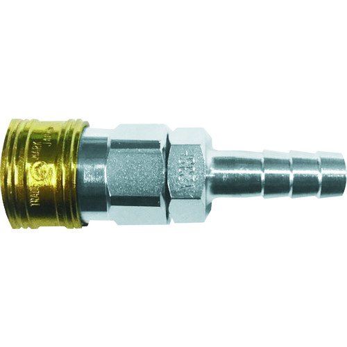 トラスコ中山 ヤマト 金属カップリング BLY-Cシリーズ カラーカップリングソケット(ホース取付用) イエロー 10個入 相手側ホースインチサイズ(インチ)1/4(ご注文単位1個)【直送品】