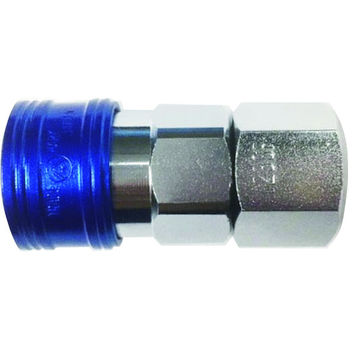 トラスコ中山 ヤマト 金属カップリング BLY-Cシリーズ カラーカップリングソケット(おねじ取付用) ブルー 3個入 相手側取付サイズR1(ご注文単位1個)【直送品】