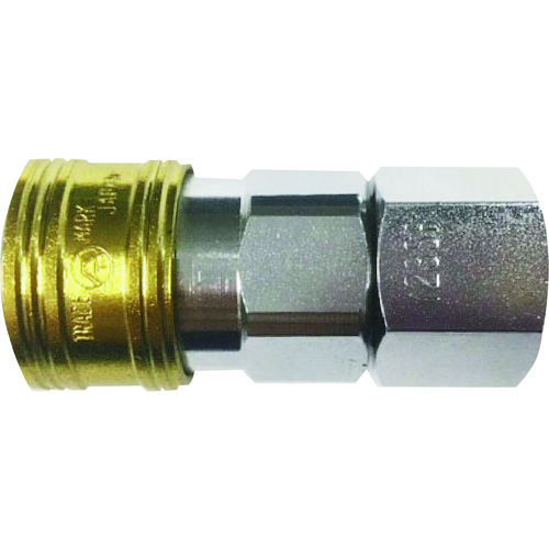 トラスコ中山 ヤマト 金属カップリング BLY-Cシリーズ カラーカップリングソケット(おねじ取付用) イエロー 3個入 相手側取付サイズR1(ご注文単位1個)【直送品】