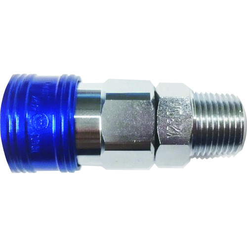 トラスコ中山 ヤマト 金属カップリング BLY-Cシリーズ カラーカップリングソケット(めねじ取付用) ブルー 3個入 相手側取付サイズRc1(ご注文単位1個)【直送品】