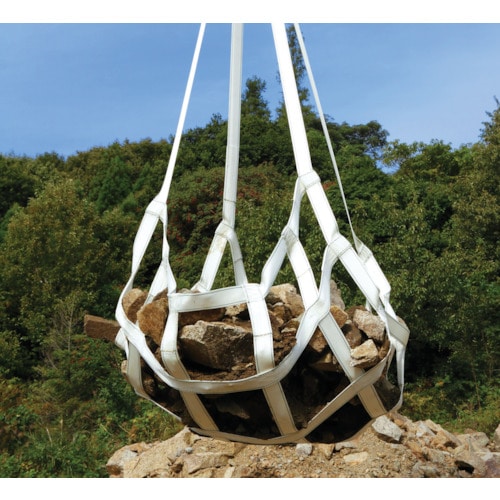 トラスコ中山 ロックスリング アイ形ベルトモッコ 1800×1800 (シートなし)(ご注文単位1枚)【直送品】