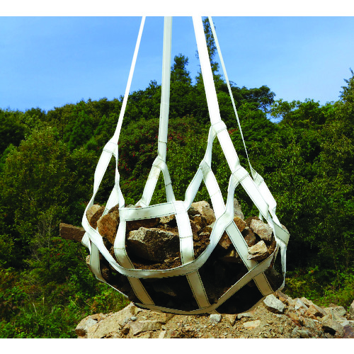 トラスコ中山 ロックスリング マスク形ベルトモッコ 900×900 (シートなし)(ご注文単位1枚)【直送品】