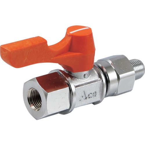 トラスコ中山 ASOH ボールバルブ エースボールRV 両テーパー 外×内ねじ型 1/4(ご注文単位1個)【直送品】