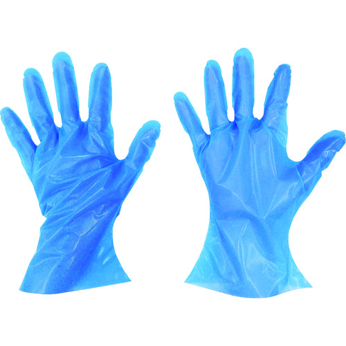 トラスコ中山 東京パック マイジャストグローブエコノミー化粧箱M ブルー(ご注文単位1箱)【直送品】