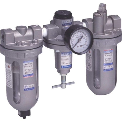 トラスコ中山 日本精器 FRLユニット 25A(ご注文単位1セット)【直送品】