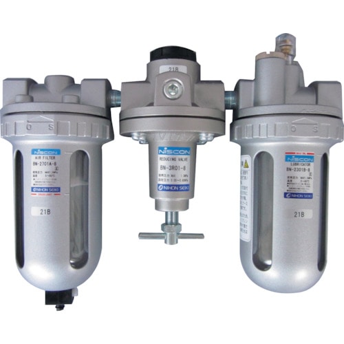 トラスコ中山 日本精器 FRLユニット 8A(ご注文単位1セット)【直送品】