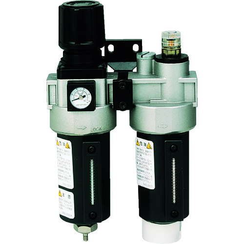 トラスコ中山 日本精器 FRLユニット 8A モジュラー接続タイプ(ご注文単位1セット)【直送品】