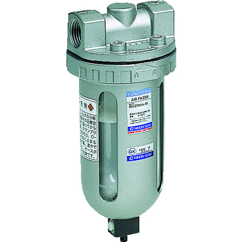 トラスコ中山 日本精器 エアフィルタ8A(ご注文単位1個)【直送品】