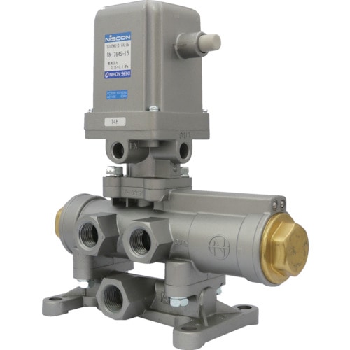 トラスコ中山 日本精器 4方向電磁弁15AAC100V76シリーズ(ご注文単位1台)【直送品】