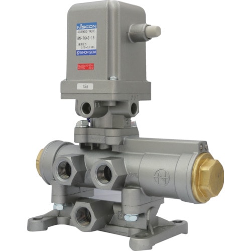 トラスコ中山 日本精器 4方向電磁弁15AAC200V76シリーズ(ご注文単位1台)【直送品】