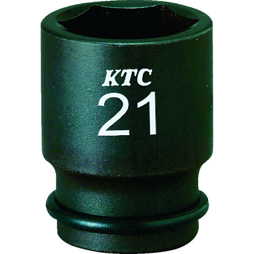 トラスコ中山 KTC 9.5sq.インパクトレンチ用ソケット(セミディープ薄肉) 対辺寸法21mm 差込角9.5mm 6角(ご注文単位1個)【直送品】