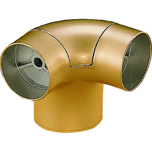 トラスコ中山 SHIROKUMA 手すり用接続金具 ユニバーサルブラケットコーナー 35φ AG(ご注文単位1個)【直送品】