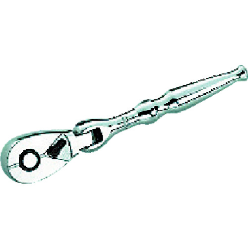 トラスコ中山 KTC 6.3sq.フレックスラチェットハンドル 歯数36枚 差込角6.35mm 全長125mm(ご注文単位1個)【直送品】