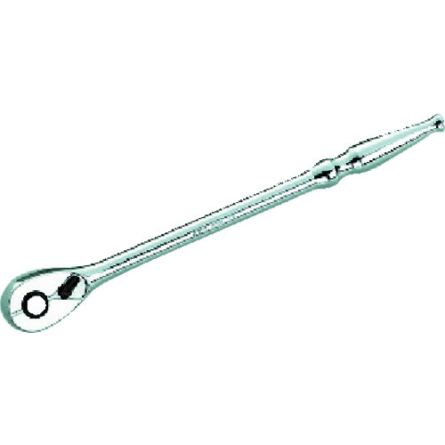 トラスコ中山 KTC 6.3sq.ロングラチェットハンドル 歯数36枚 差込角6.35mm 全長190mm(ご注文単位1個)【直送品】