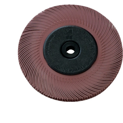 トラスコ中山 3M ラジアル・ブリッスルブラシ #220相当 赤茶 152.4mm(ご注文単位1枚)【直送品】