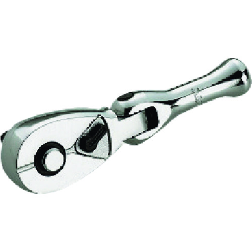 トラスコ中山 KTC 9.5sq.コンパクトフレックスショートラチェットハンドルパック・台紙仕様(ご注文単位1個)【直送品】