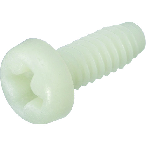 トラスコ中山 TRUSCO ガラス繊維強化ポリアミドMXD6 RENY白 十字穴付ナベ小ネジ M5X8 50本入(ご注文単位1袋)【直送品】