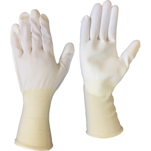 トラスコ中山 ブラストン クリーンルーム用手袋 PU手の平コート手袋 ロングタイプ 10双入 LLサイズ（ご注文単位1袋）【直送品】