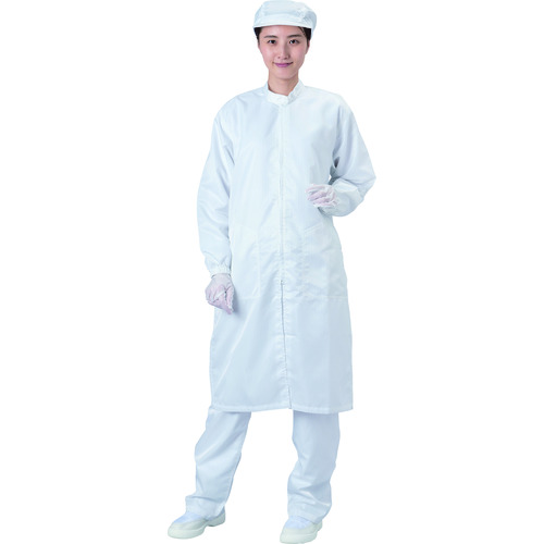 トラスコ中山 ブラストン コート(スタンドカラー・ファスナー)-白-S(ご注文単位1着)【直送品】