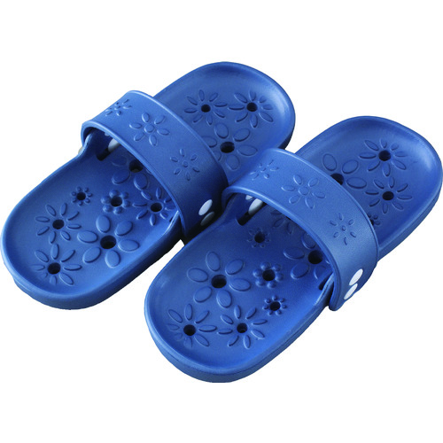 トラスコ中山 ミツギロン 両履きサンダル フルール インディゴブルー BT-28-IB(ご注文単位1足)【直送品】