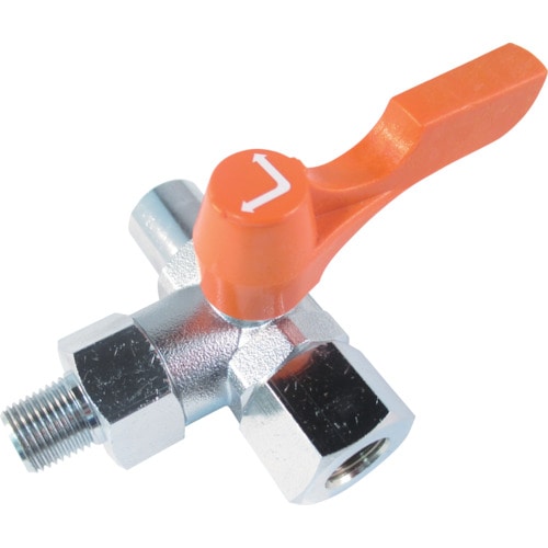 トラスコ中山 ASOH ボールバルブ エースボール3W 横型三方弁 外×内ネジ型 PT3/8(ご注文単位1個)【直送品】