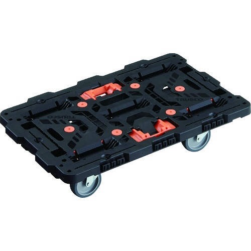 トラスコ中山 TRUSCO 連結式樹脂製平台車 ビートル 700X450 自在5輪 とめたろう付(ご注文単位1台)【直送品】