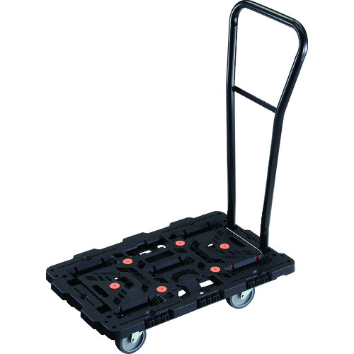 トラスコ中山 TRUSCO 連結式樹脂製平台車 ビートル 700X450 自在5輪 脱着式ハンドル付(ご注文単位1台)【直送品】