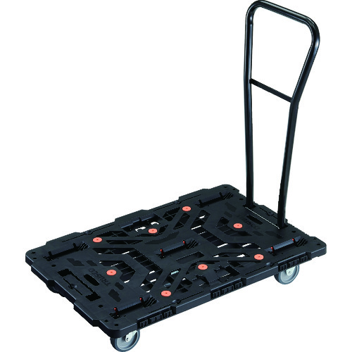 トラスコ中山 TRUSCO 連結式樹脂製平台車 ビートル 900X600 自在3輪 脱着式ハンドル付(ご注文単位1台)【直送品】