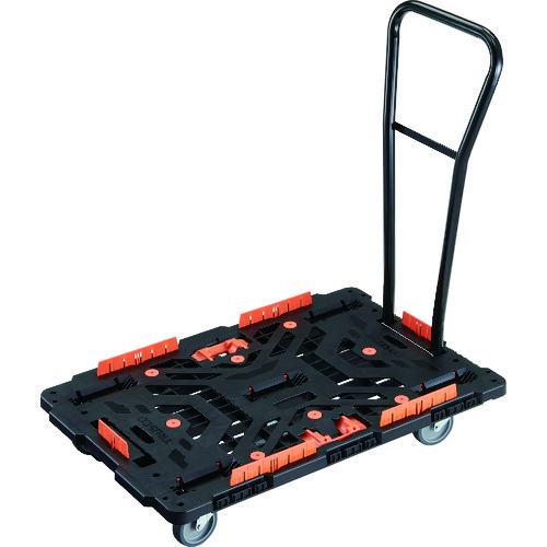 トラスコ中山 TRUSCO 連結式樹脂製平台車 ビートル 900X600 自在5輪 脱着式ハンドル付 柵 とめたろう付(ご注文単位1台)【直送品】