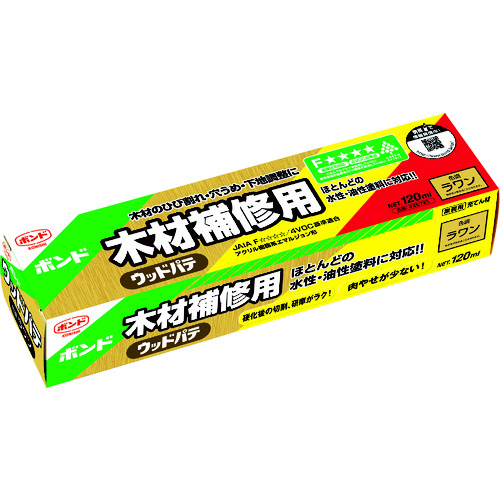 トラスコ中山 コニシ ウッドパテ ラワン 120ml #25721 紅白(ご注文単位1本)【直送品】